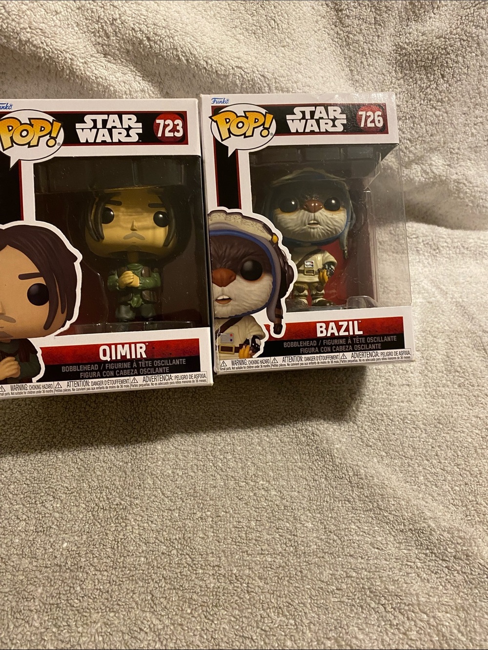 2 Funko Pop! Star Wars Qimir & Bazil Boxed Figures - White, Red, Black, Green